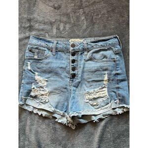 Altar'd State Denim Cut Off Jean Shorts Button Fly Woman's‎ Size 27/5